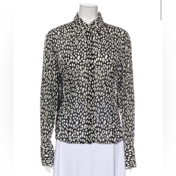Versace Tops - Versace Silk Button-Up Top